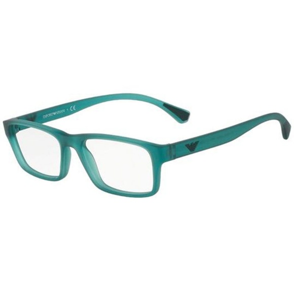 Emporio Armani Rectangular Petroleum W/Demo Lens